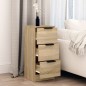 vidaXL Aparador de madera contrachapada roble Sonoma 30x30x70 cm vidaXL Aparador de madera contrachapada roble Sonoma 30x30x70 cm