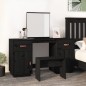 vidaXL Tocador con espejo madera maciza de pino negro vidaXL Tocador con espejo madera maciza de pino negro