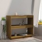 vidaXL Estantería de madera maciza de pino marrón miel 80x35x71 cm vidaXL Estantería de madera maciza de pino marrón miel 80x35x71 cm