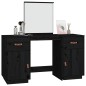 vidaXL Tocador con espejo madera maciza de pino negro vidaXL Tocador con espejo madera maciza de pino negro