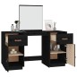 vidaXL Tocador con espejo madera maciza de pino negro vidaXL Tocador con espejo madera maciza de pino negro