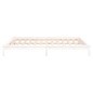 vidaXL Estructura de cama con LED madera maciza blanca 160x200 cm vidaXL Estructura de cama con LED madera maciza blanca 160x200 cm