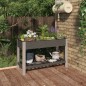 vidaXL Arriate de jardín con estante WPC gris 120x50x75 cm vidaXL Arriate de jardín con estante WPC gris 120x50x75 cm