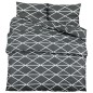 vidaXL Juego de funda nórdica algodón gris 135x200 cm