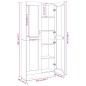 vidaXL Vitrina madera contrachapada roble ahumado 82,5x30,5x185,5 cm