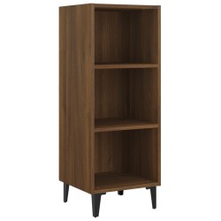 vidaXL Aparador de madera de ingeniería marrón roble 34,5x32,5x90 cm