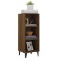 vidaXL Aparador de madera de ingeniería marrón roble 34,5x32,5x90 cm vidaXL Aparador de madera de ingeniería marrón roble 34,5x32,5x90 cm