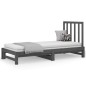 vidaXL Sofá cama extraíble madera maciza de pino gris 2x(90x190) cm vidaXL Sofá cama extraíble madera maciza de pino gris 2x(90x190) cm
