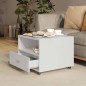 vidaXL Mesa de centro madera contrachapada blanco brillo 55x55x40 cm 