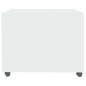 vidaXL Mesa de centro madera contrachapada blanco brillo 55x55x40 cm 