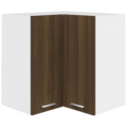 vidaXL Armario colgante de esquina madera de ingeniería marrón roble