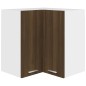 vidaXL Armario colgante de esquina madera de ingeniería marrón roble