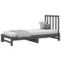 vidaXL Sofá cama extraíble madera maciza de pino gris 2x(90x190) cm vidaXL Sofá cama extraíble madera maciza de pino gris 2x(90x190) cm