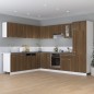 vidaXL Armario colgante de esquina madera de ingeniería marrón roble