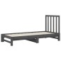 vidaXL Sofá cama extraíble madera maciza de pino gris 2x(90x190) cm vidaXL Sofá cama extraíble madera maciza de pino gris 2x(90x190) cm