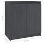 vidaXL Armario auxiliar madera maciza de pino gris 60x36x65 cm vidaXL Armario auxiliar madera maciza de pino gris 60x36x65 cm