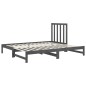 vidaXL Sofá cama extraíble madera maciza de pino gris 2x(90x190) cm vidaXL Sofá cama extraíble madera maciza de pino gris 2x(90x190) cm