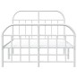 vidaXL Estructura cama metal con cabecero y estribo blanco 120x200 cm vidaXL Estructura cama metal con cabecero y estribo blanco 120x200 cm