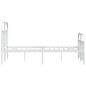 vidaXL Estructura cama metal con cabecero y estribo blanco 120x200 cm vidaXL Estructura cama metal con cabecero y estribo blanco 120x200 cm