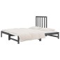 vidaXL Sofá cama extraíble madera maciza de pino gris 2x(90x190) cm vidaXL Sofá cama extraíble madera maciza de pino gris 2x(90x190) cm