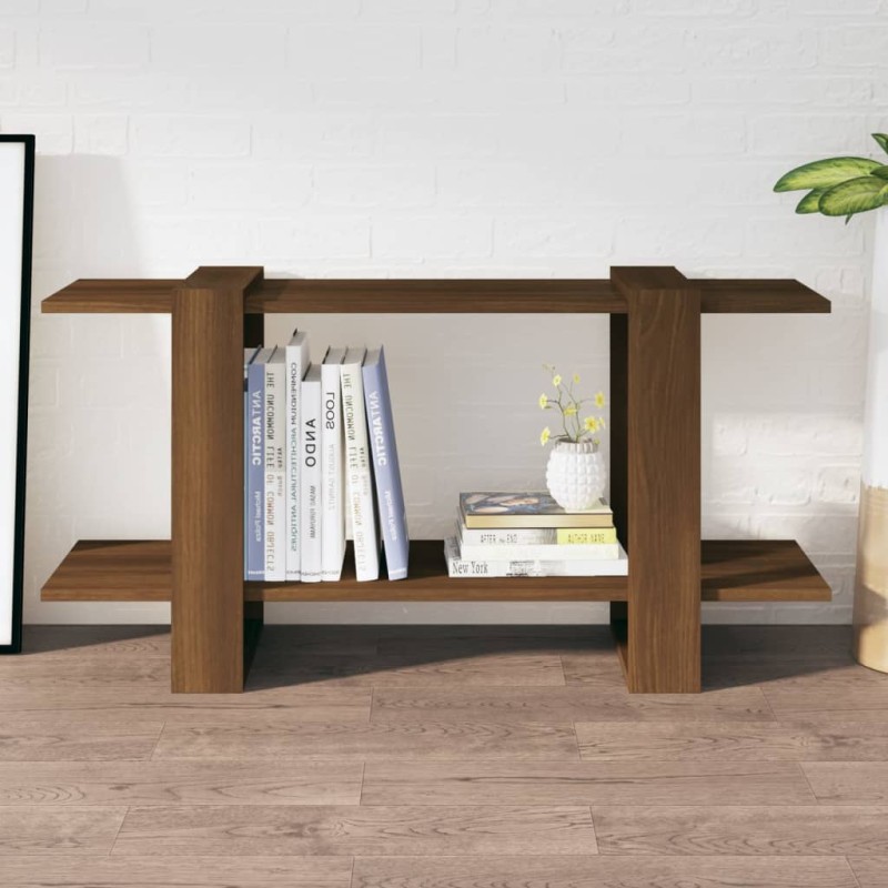 vidaXL Estantería madera contrachapada roble marrón 100x30x51cm