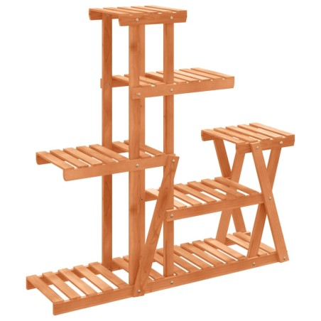 vidaXL Soporte para flores madera maciza de abeto 95x25x96 cm