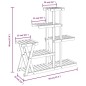 vidaXL Soporte para flores madera maciza de abeto 95x25x96 cm vidaXL Soporte para flores madera maciza de abeto 95x25x96 cm