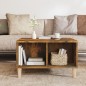 vidaXL Mesa de centro madera contrachapada roble ahumado 60x50x36,5 cm