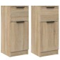 vidaXL Aparadores 2 uds madera contrachapada roble Sonoma 30x30x70 cm vidaXL Aparadores 2 uds madera contrachapada roble Sonoma 30x30x70 cm