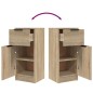 vidaXL Aparadores 2 uds madera contrachapada roble Sonoma 30x30x70 cm vidaXL Aparadores 2 uds madera contrachapada roble Sonoma 30x30x70 cm