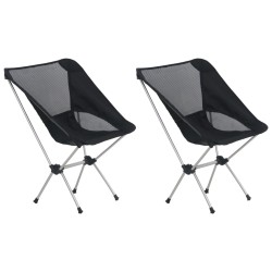 vidaXL Sillas camping plegables 2 uds con bolsa aluminio 54x50x65 cm