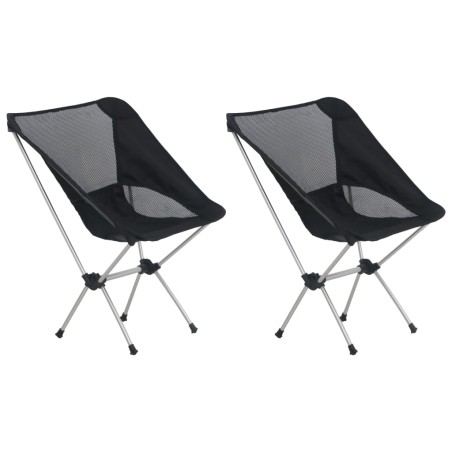 vidaXL Sillas camping plegables 2 uds con bolsa aluminio 54x50x65 cm