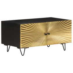 vidaXL Mesa de centro de madera maciza de mango 90x50x45cm