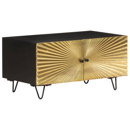 vidaXL Mesa de centro de madera maciza de mango 90x50x45cm