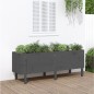 vidaXL Arriate elevado de jardín madera maciza pino gris 160x50x57 cm vidaXL Arriate elevado de jardín madera maciza pino gris 160x50x57 cm