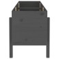vidaXL Arriate elevado de jardín madera maciza pino gris 160x50x57 cm vidaXL Arriate elevado de jardín madera maciza pino gris 160x50x57 cm