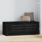vidaXL Caja de almacenaje madera maciza de pino negro 89x36,5x33 cm vidaXL Caja de almacenaje madera maciza de pino negro 89x36,5x33 cm