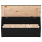 vidaXL Caja de almacenaje madera maciza de pino negro 89x36,5x33 cm vidaXL Caja de almacenaje madera maciza de pino negro 89x36,5x33 cm