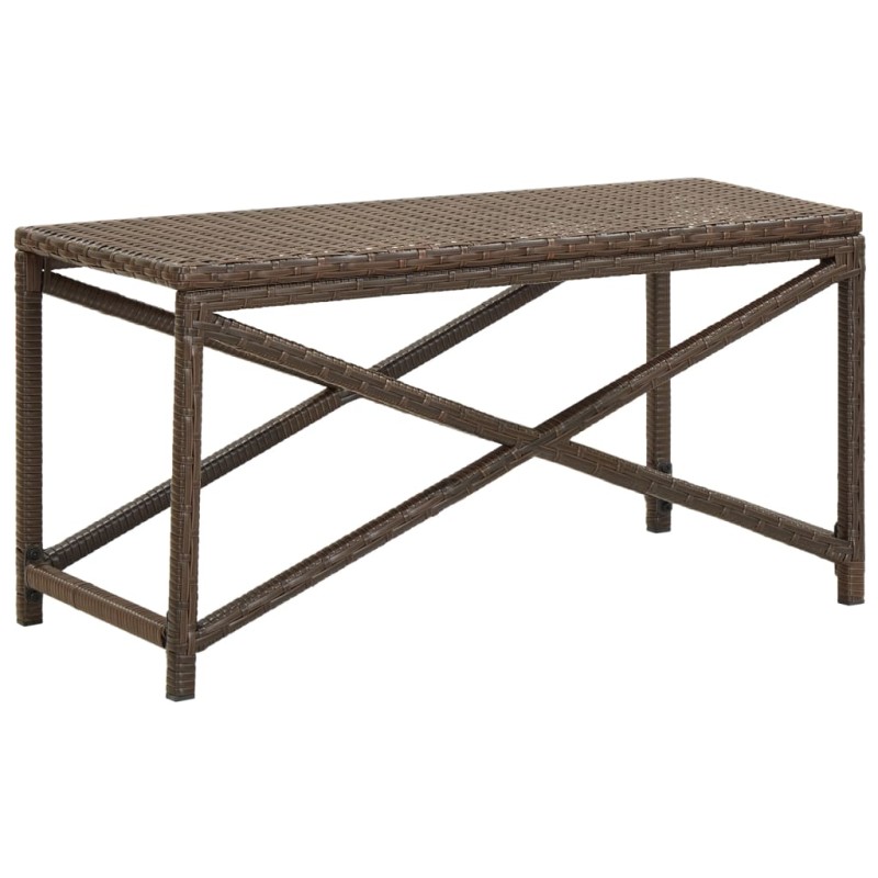 vidaXL Banco de jardín 80 cm ratán sintético marrón vidaXL Banco de jardín 80 cm ratán sintético marrón