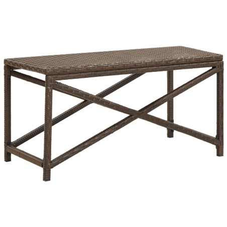 vidaXL Banco de jardín 80 cm ratán sintético marrón