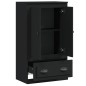 vidaXL Aparador de madera contrachapada negro 60x35,5x103,5 cm vidaXL Aparador de madera contrachapada negro 60x35,5x103,5 cm