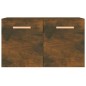 vidaXL Armario de pared madera ingeniería roble ahumado 60x36,5x35 cm vidaXL Armario de pared madera ingeniería roble ahumado 60x36,5x35 cm