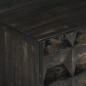vidaXL Mesita de noche de madera maciza de mango negro 40x29x50 cm vidaXL Mesita de noche de madera maciza de mango negro 40x29x50 cm