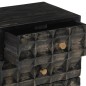 vidaXL Mesita de noche de madera maciza de mango negro 40x29x50 cm vidaXL Mesita de noche de madera maciza de mango negro 40x29x50 cm
