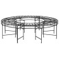 vidaXL Banco de jardín redondo de acero negro 160 cm vidaXL Banco de jardín redondo de acero negro 160 cm