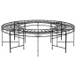 vidaXL Banco de jardín redondo de acero negro 160 cm vidaXL Banco de jardín redondo de acero negro 160 cm