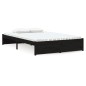 vidaXL Estructura de cama doble pequeña madera maciza negra 120x190 cm vidaXL Estructura de cama doble pequeña madera maciza negra 120x190 cm