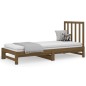 vidaXL Sofá cama extraíble madera maciza de pino marrón 2x(90x200) cm vidaXL Sofá cama extraíble madera maciza de pino marrón 2x(90x200) cm
