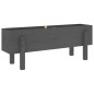 vidaXL Arriate elevado de jardín madera maciza pino gris 101x30x38 cm vidaXL Arriate elevado de jardín madera maciza pino gris 101x30x38 cm