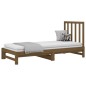 vidaXL Sofá cama extraíble madera maciza de pino marrón 2x(90x200) cm vidaXL Sofá cama extraíble madera maciza de pino marrón 2x(90x200) cm